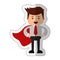 Businessman funny with hero layer character icon