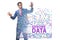 Businessman in genome data concept