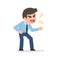 Businessman gets mad angry fighting and shouting expression, Vector illustration.