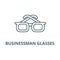 Businessman glasses line icon, vector. Businessman glasses outline sign, concept symbol, flat illustration