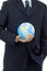 Businessman with Globe