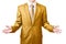 Businessman in golden suit