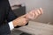 Businessman Grab His Wrist with Pain From Office Syndrome