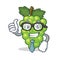 Businessman green grapes character cartoon