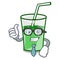 Businessman green smoothie character cartoon