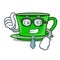 Businessman green tea character cartoon