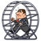 Businessman in a hamster wheel 2