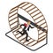 Businessman in a hamster wheel