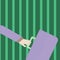 Businessman Hand Holding Colorful Briefcase and Arm Swayed Farther Back is In A Hurry. Creative Background Idea for New