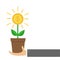 Businessman hand holding Growing money tree big shining coin with dollar sign Plant in the pot. Financial growth concept.