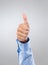 Businessman hand show with thumb up