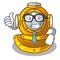 Businessman helmet diving isolated in the cartoon