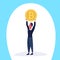 Businessman holding bitcoin coin mining crypto currency concept man cartoon character full length flat flat