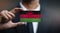 Businessman Holding Card of Malawi Flag