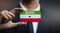 Businessman Holding Card of Somaliland Flag