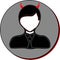 Businessman icon, devil