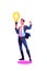 businessman with a idea light bulb