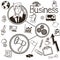 Businessman ideas and icon set. Business. Vector graphic