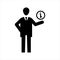 Businessman information icon. Details icon