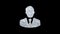 Businessman Job Manager Head Icon Shining Glitter Loop Blinking Particles .