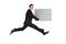 Businessman jumping