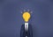 Businessman light bulb concept inspiration business