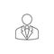 Businessman line icon, user, business