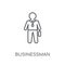 Businessman linear icon. Modern outline Businessman logo concept