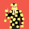Businessman with a lot of sticky notes