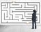 Businessman Maze Problem Solving Solution