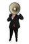 Businessman with megaphone