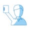 Businessman with notebook avatar character icon