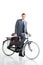 Businessman With Old-Fashioned Bicycle