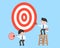 Businessman paint their target, big and small target concept