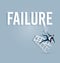 Businessman painting the word failure but fell down miserably. Business Concept Vector