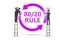 Businessman in pareto rule illustration