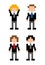 Businessman people pixel design