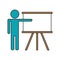 businessman pictogram and board design