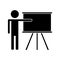 businessman pictogram and board design