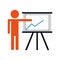 businessman pictogram and board design