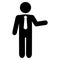 businessman pictogram icon