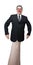 Businessman, Politican Clown Hand Puppet Isolated