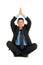 Businessman practice yoga