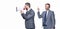 businessman promoting idea for business. promotion concept. business promotion ideas. businessman shouting in