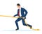 Businessman Pull of Rope