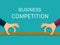 The businessman pulls the rope. Business competition concept