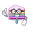 Businessman rainbow cake isolated in the character