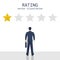 Businessman rating stars vector design illustration