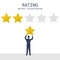 Businessman rating stars vector design illustration