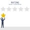 Businessman rating stars vector design illustration